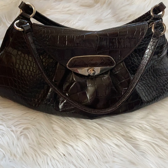 Furla Brera croc embossed shoulder bag - Picture 3 of 13